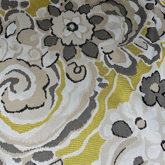 ST. JOHN Yellow White Black Abstract Floral Wool Blend Knit Pullover Small - Picture 13 of 13